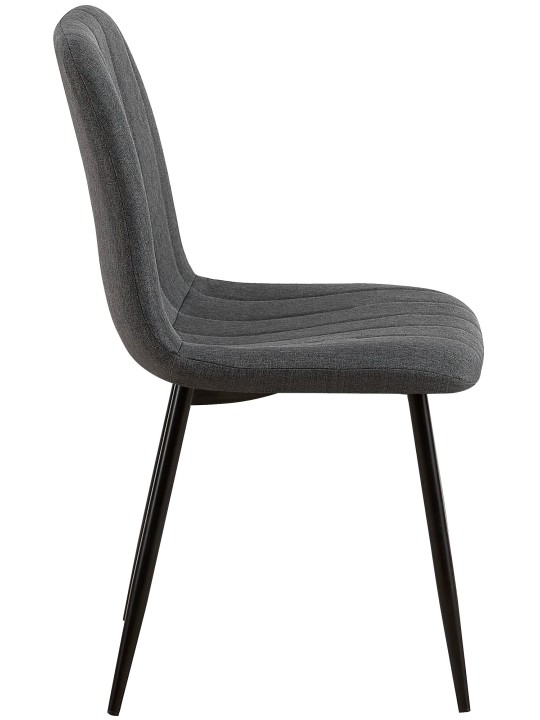 Conjunto de 4 sillas tela Dijon, gris oscuro Conjunto de 4 sillas tela Dijon, gris oscuro
