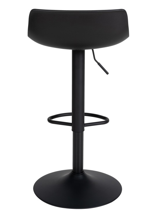 Juego de 4 taburetes de bar Aveiro piel sintética, negro