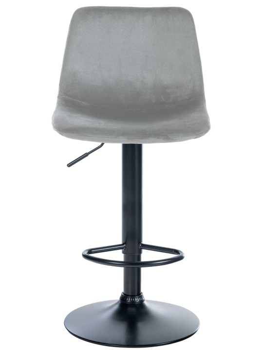 Juego de 2 taburetes de bar Divo terciopelo, gris Juego de 2 taburetes de bar Divo terciopelo, gris