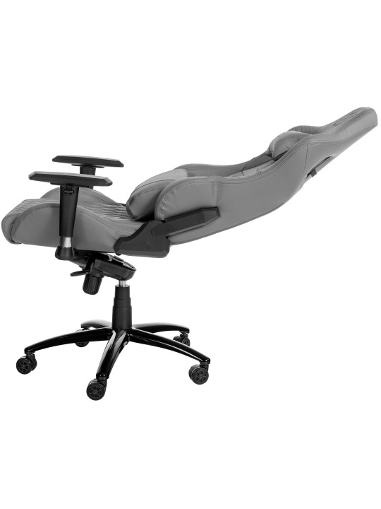 Silla de oficina Keren de cuero genuino, gris