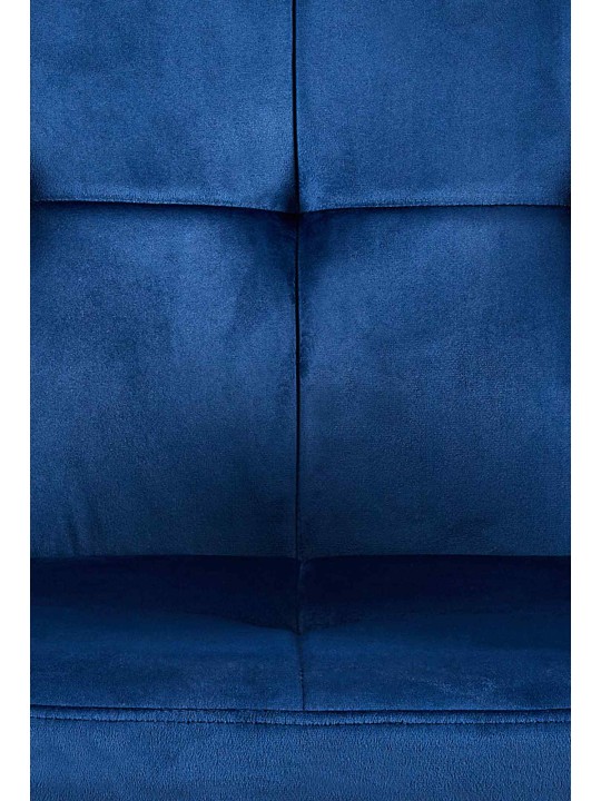 Juego de 2 sillas de comedor Emia terciopelo, azul