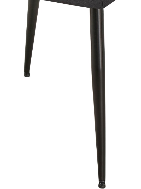 Juego de 2 sillas de comedor Emia terciopelo, negro