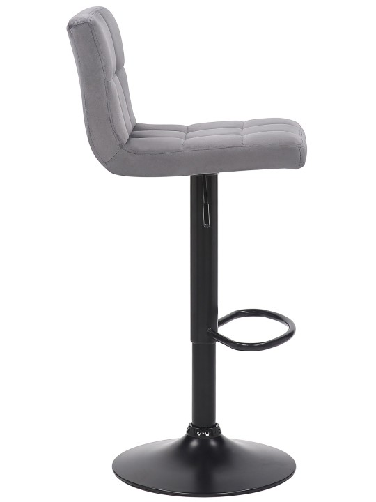 Taburete de bar Feni terciopelo, gris