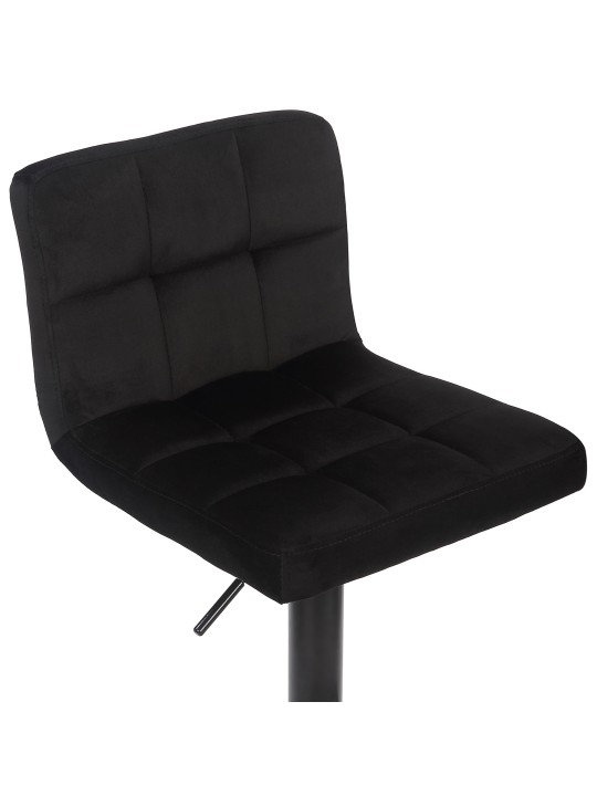 Taburete de bar Feni terciopelo, negro
