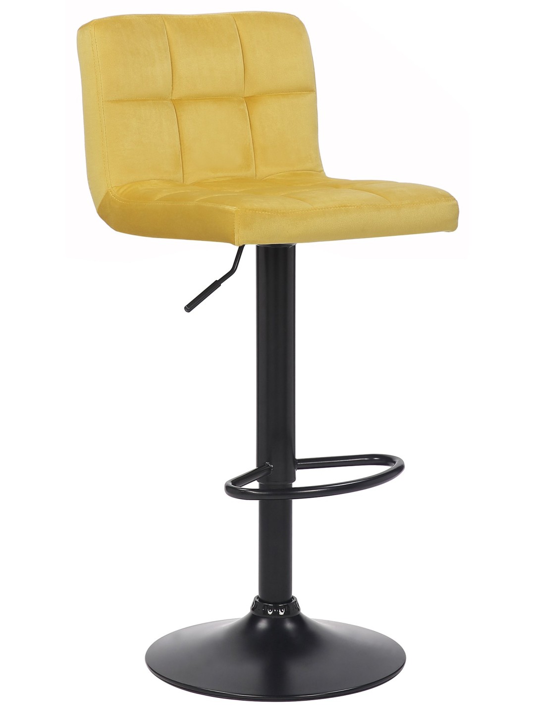 Taburete de bar Feni terciopelo, amarillo