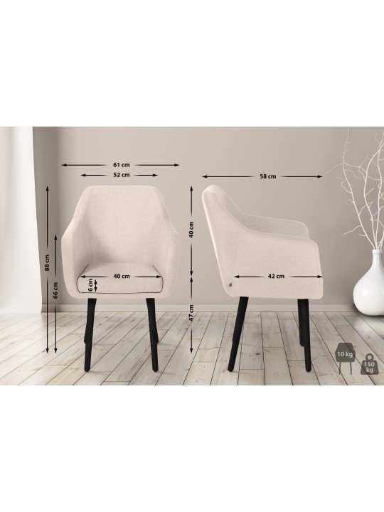 Silla de visita tela Utrecht, beige Silla de visita tela Utrecht, beige