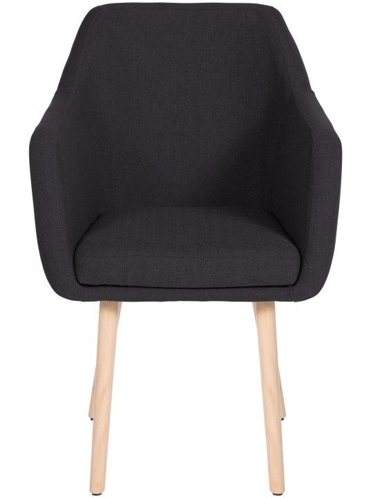 Silla de visita Utrecht tejido natural, negro