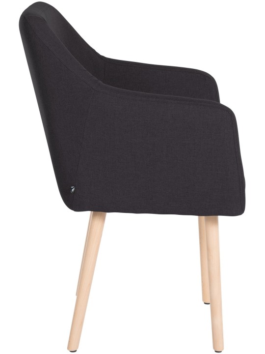 Silla de visita Utrecht tejido natural, negro