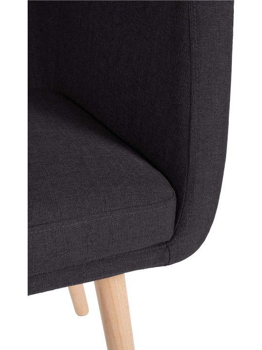 Silla de visita Utrecht tejido natural, negro