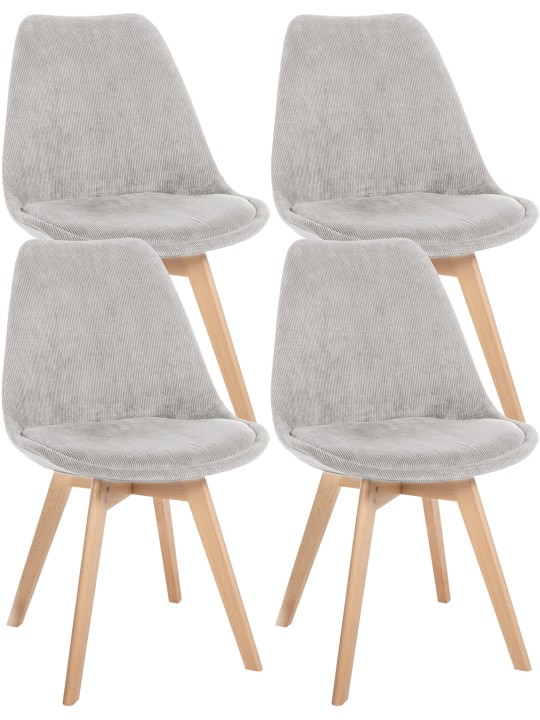 Conjunto 4 Sillas Linares Cordón, beige