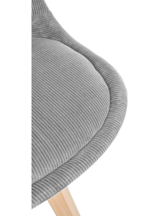 Conjunto 4 Sillas Linares Cordón, gris claro