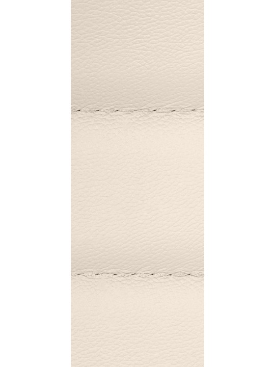 Silla de oficina Mollis de cuero genuino, crema