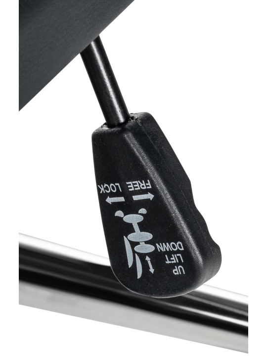 Silla de oficina Mollis de cuero genuino, negro