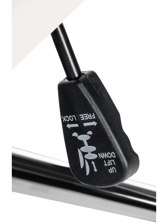 Silla de oficina Mollis de cuero genuino, blanco