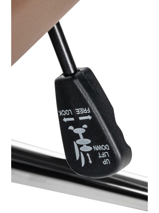 Silla de oficina Mollis de cuero genuino, marrón claro