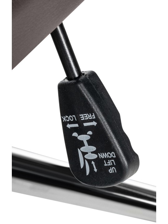 Silla de oficina Mollis de cuero genuino, café