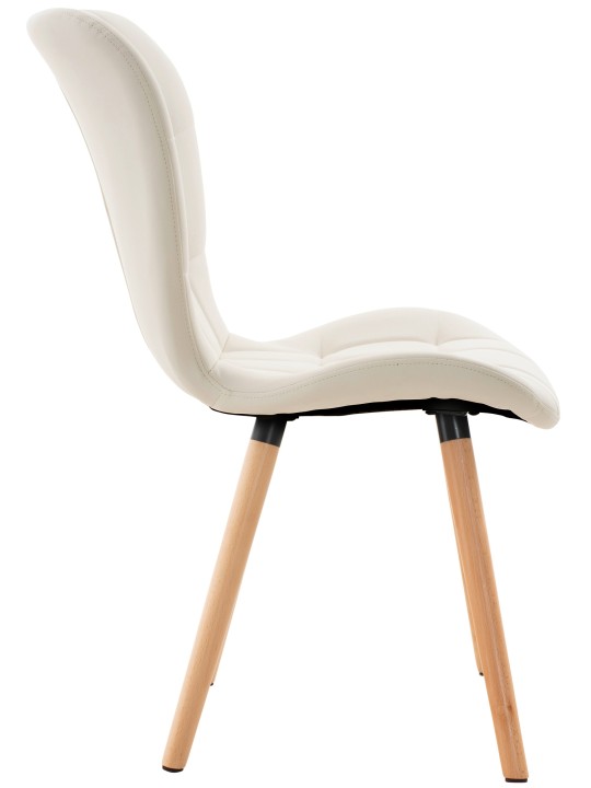 Silla Elda PU natura, blanco Silla Elda PU natura, blanco