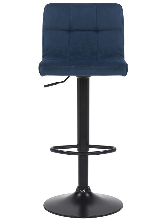 Juego de 4 taburetes de bar Feni terciopelo, azul