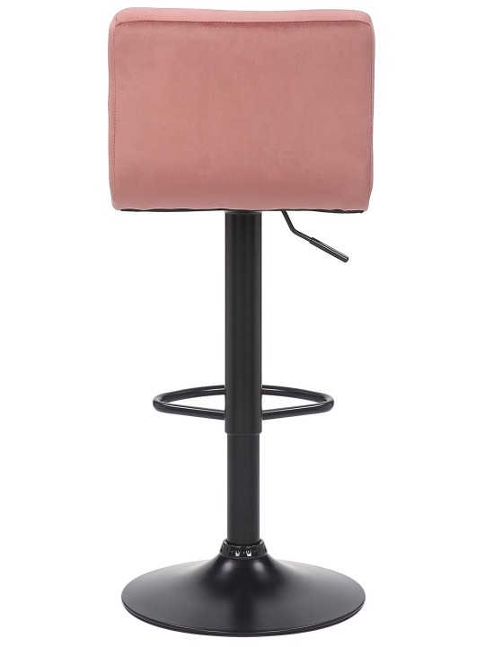 Juego de 4 taburetes de bar Feni terciopelo, rosa