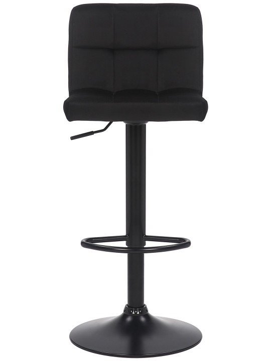 Juego de 4 taburetes de bar Feni terciopelo, negro