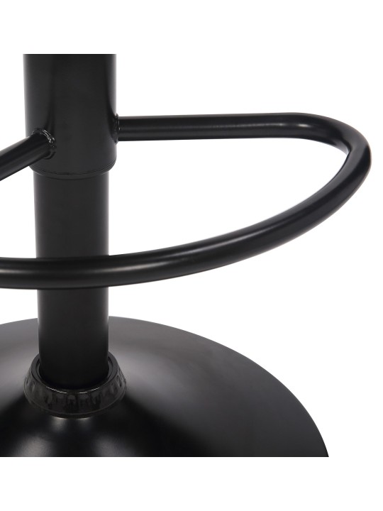 Juego de 4 taburetes de bar Feni terciopelo, negro