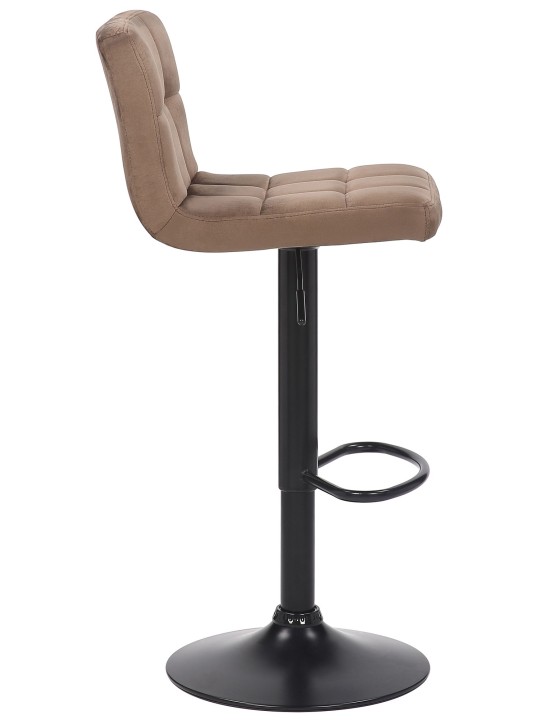 Juego de 4 taburetes de bar Feni terciopelo, marrón