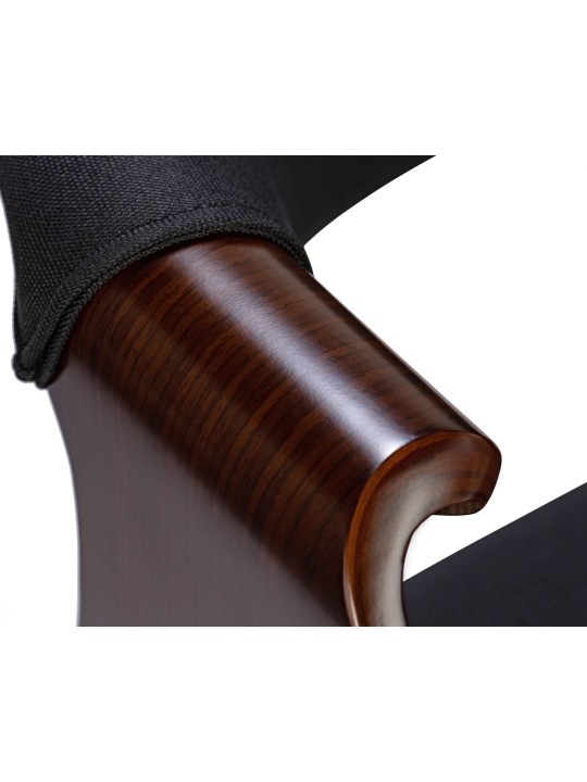 Juego de 2 Sillas de Comedor Foley Tela, nogal/negro Juego de 2 Sillas de Comedor Foley Tela, nogal/negro
