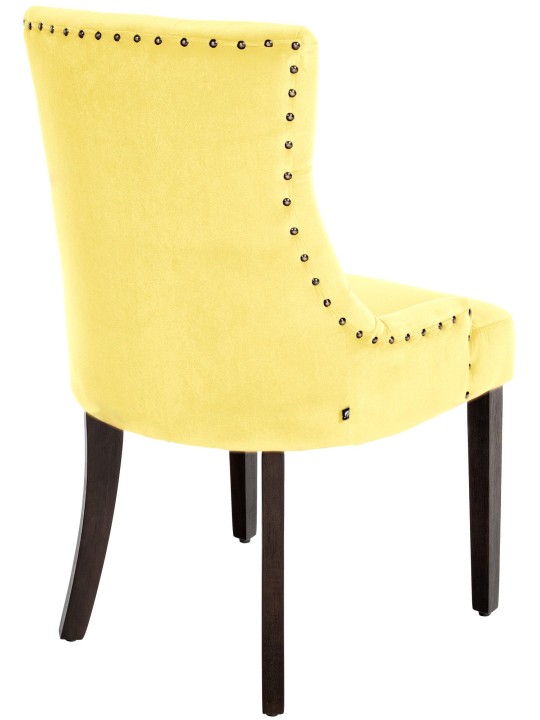 Silla de comedor Aberdeen terciopelo antiguo, amarillo