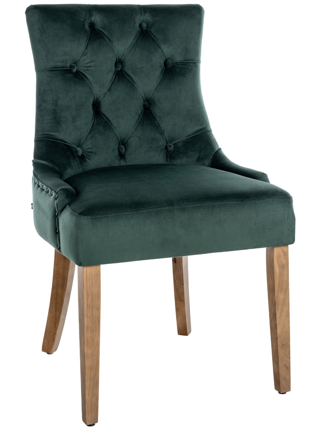 Silla de comedor Aberdeen terciopelo antiguo-claro, verde oscuro