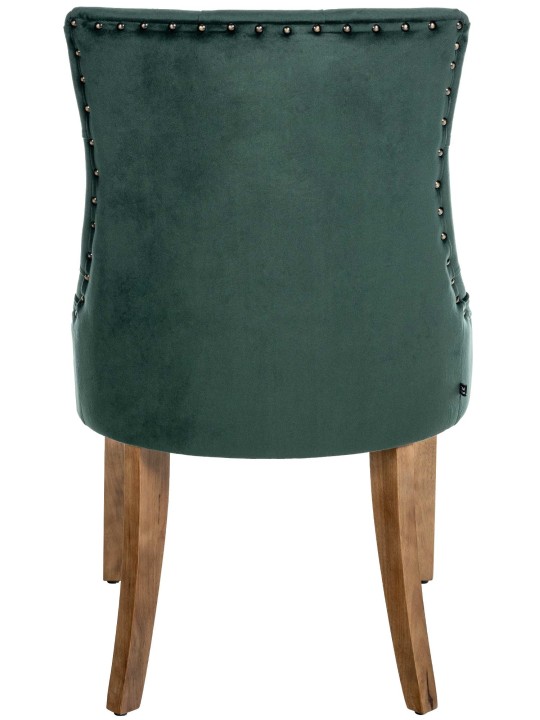 Silla de comedor Aberdeen terciopelo antiguo-claro, verde oscuro