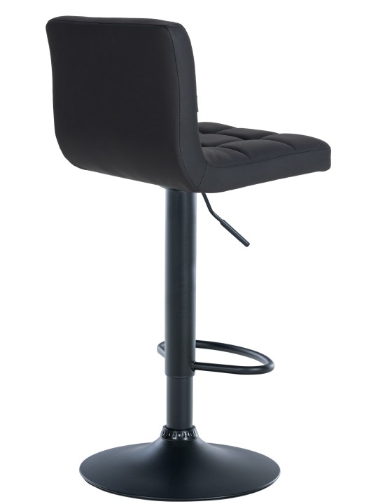 Juego de 4 taburetes de bar Feni piel sintética, negro