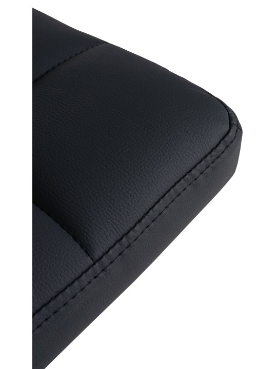 Juego de 4 taburetes de bar Feni piel sintética, negro