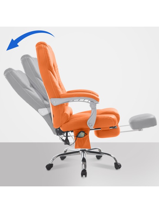 Silla de oficina Pacific con función de masaje V2, naranja