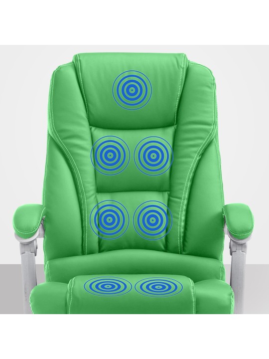 Silla de oficina Pacific con función de masaje V2, verde