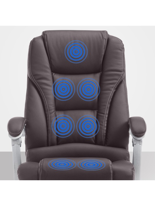 Silla de oficina Pacific con función de masaje V2, marrón