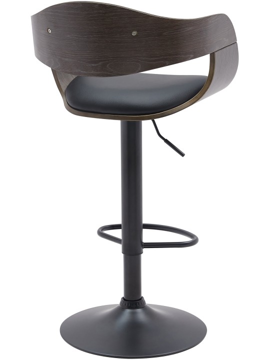 Juego de 2 taburetes de bar Kingston B piel sintética, negro/gris