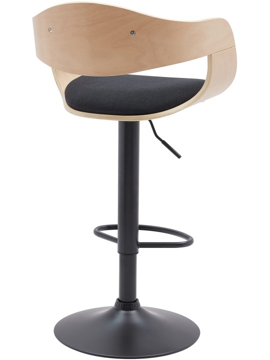 Juego de 2 taburetes de bar Kingston B tela, natural/negro Juego de 2 taburetes de bar Kingston B tela, natural/negro