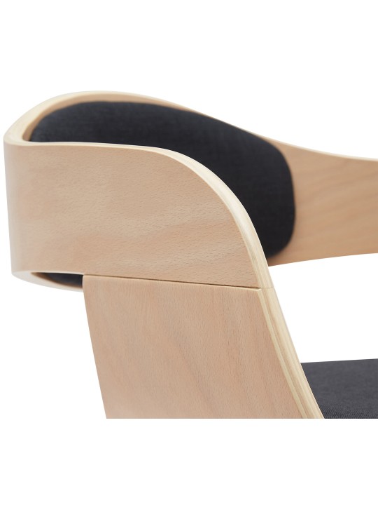 Juego de 2 taburetes de bar Kingston B tela, natural/negro Juego de 2 taburetes de bar Kingston B tela, natural/negro