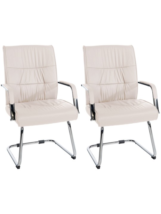 Juego de 2 sillas de visita Sievert, crema Juego de 2 sillas de visita Sievert, crema