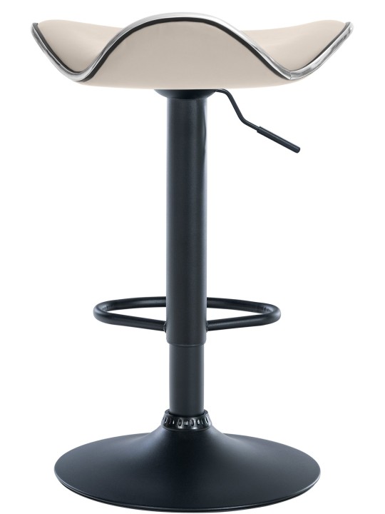 Taburete de bar Shanghai de piel sintética, crema