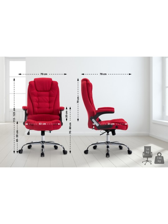 Silla de oficina Thor tela, rojo