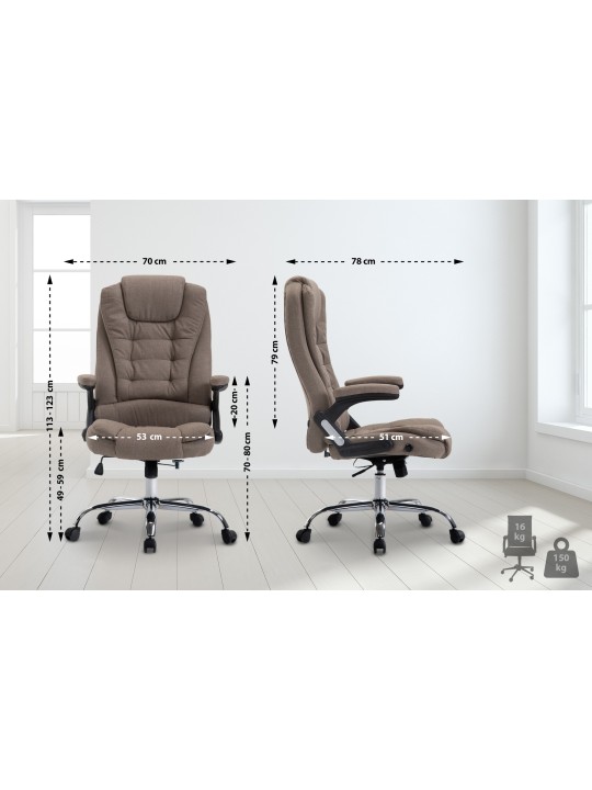 Silla de oficina Thor tela, taupe