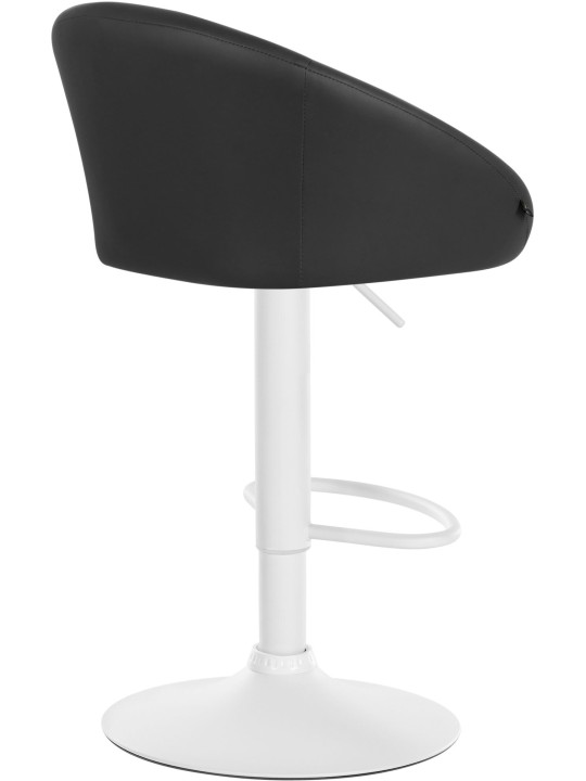 Taburete de bar Davie piel sintética, negro