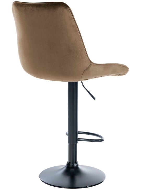 Juego de 2 taburetes de bar Toni terciopelo, marrón Juego de 2 taburetes de bar Toni terciopelo, marrón