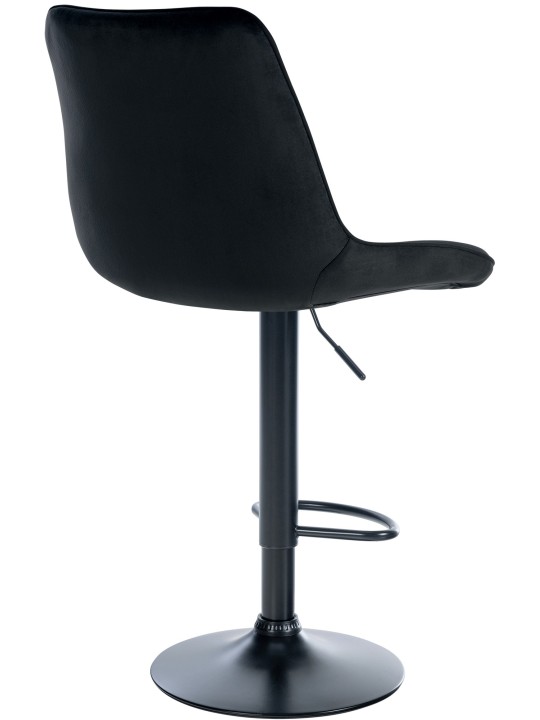 Juego de 2 taburetes de bar Toni terciopelo, negro Juego de 2 taburetes de bar Toni terciopelo, negro