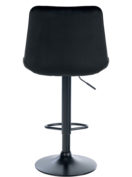 Juego de 2 taburetes de bar Toni terciopelo, negro Juego de 2 taburetes de bar Toni terciopelo, negro