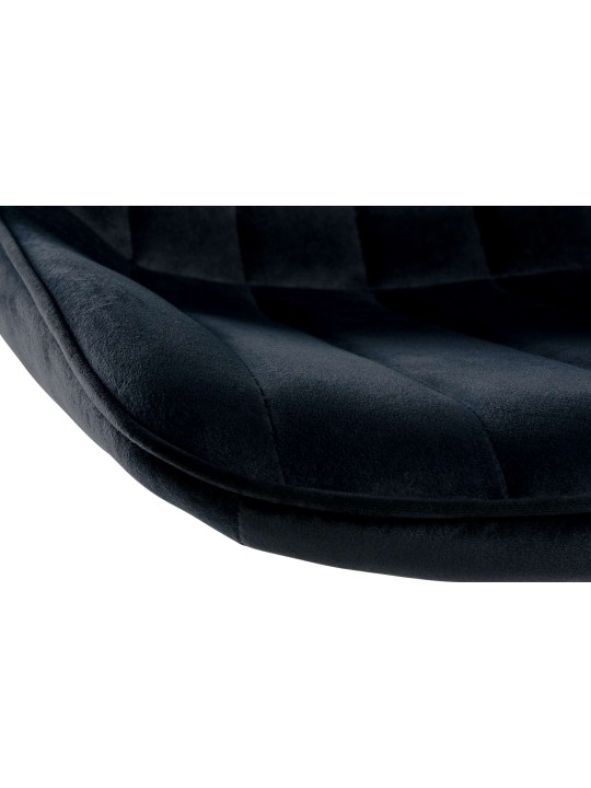 Juego de 2 taburetes de bar Toni terciopelo, negro Juego de 2 taburetes de bar Toni terciopelo, negro