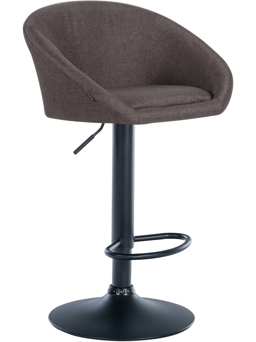 Taburete de bar tela Davie, gris oscuro