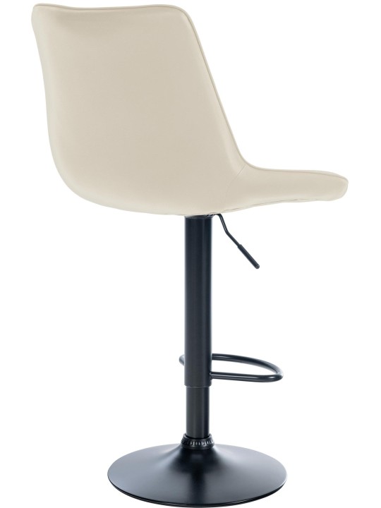 Juego de 2 taburetes de bar Toni piel sintética, crema