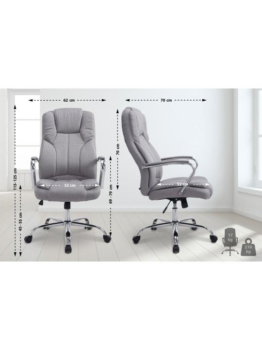 Silla de oficina BIG tejido Xanthos, gris Silla de oficina BIG tejido Xanthos, gris